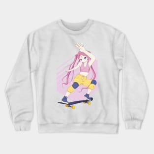 Anime Girl Skater P R t shirt Crewneck Sweatshirt